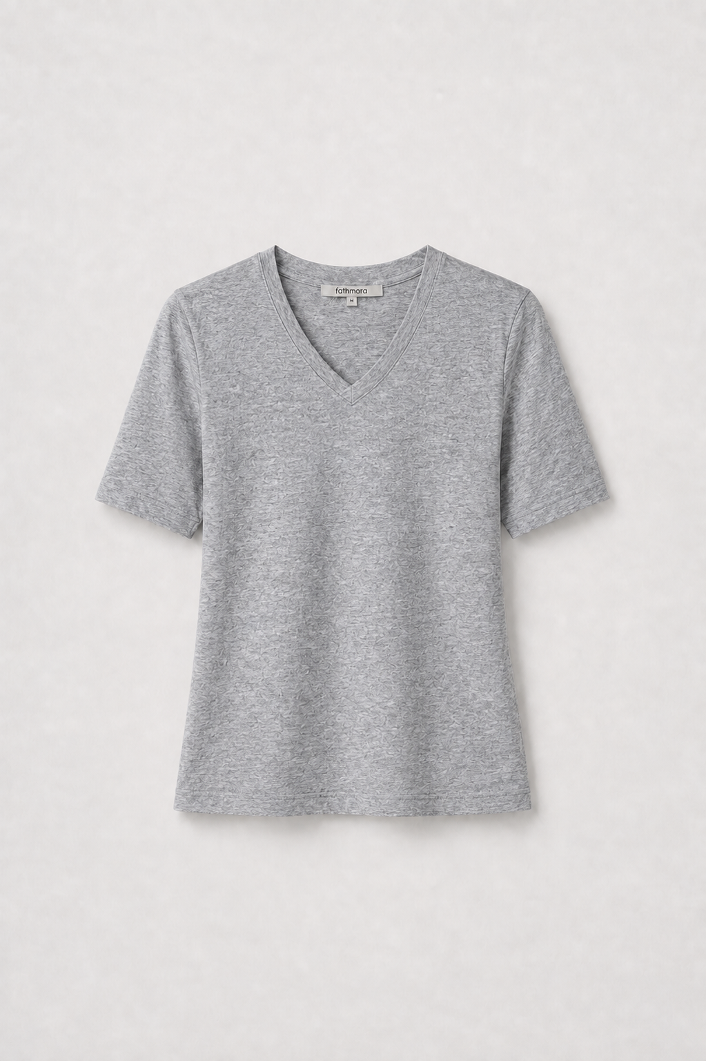 Short Sleeve V Neck T-shirt - Gri
