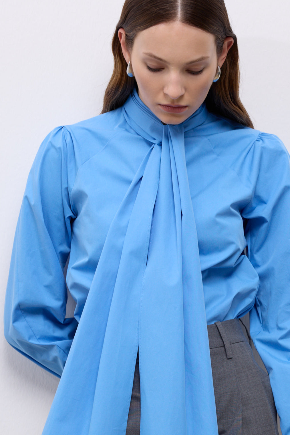 Pera Bow Shirt - Mavi