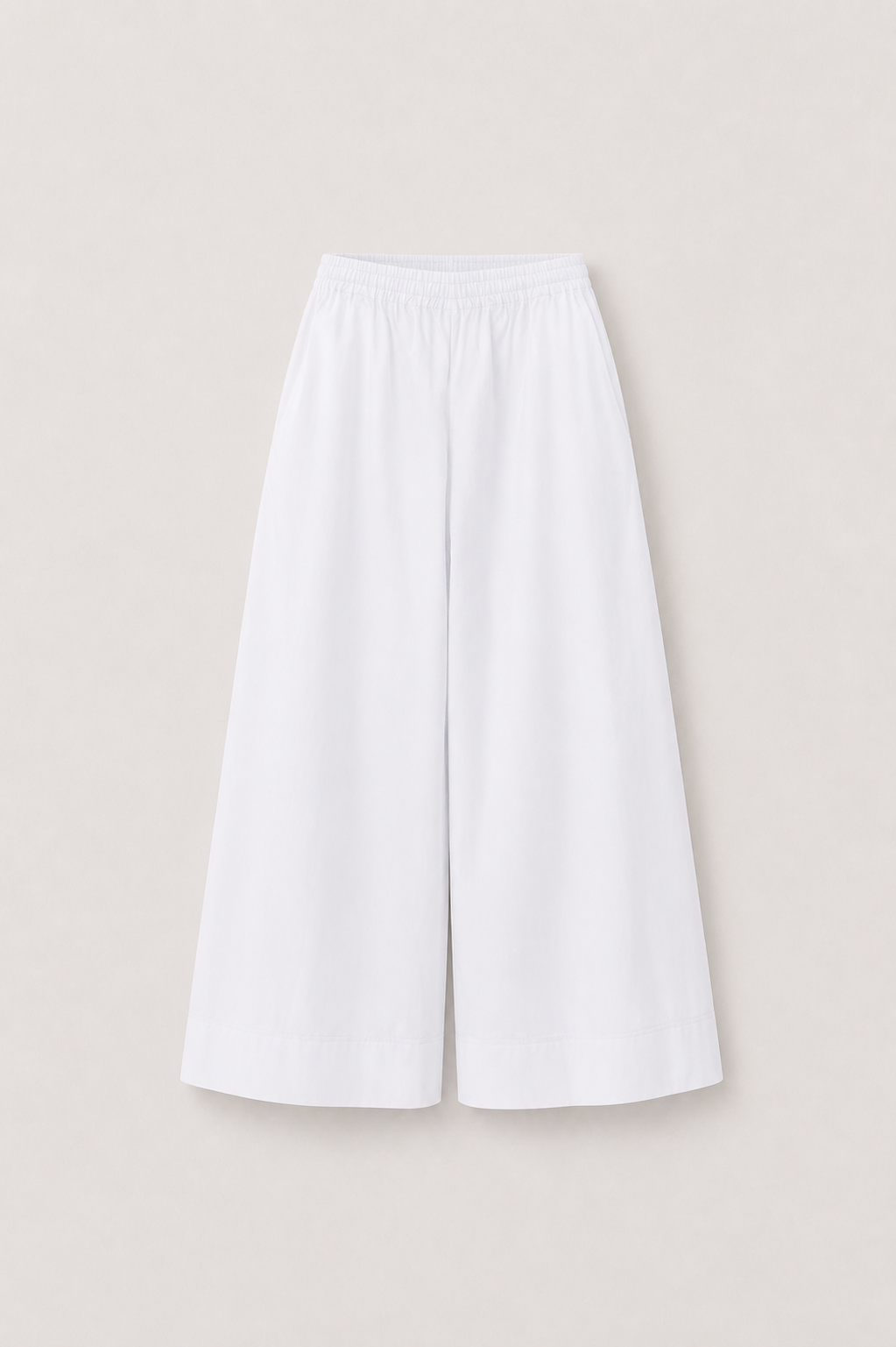 Caria Wide Leg Pants - Beyaz
