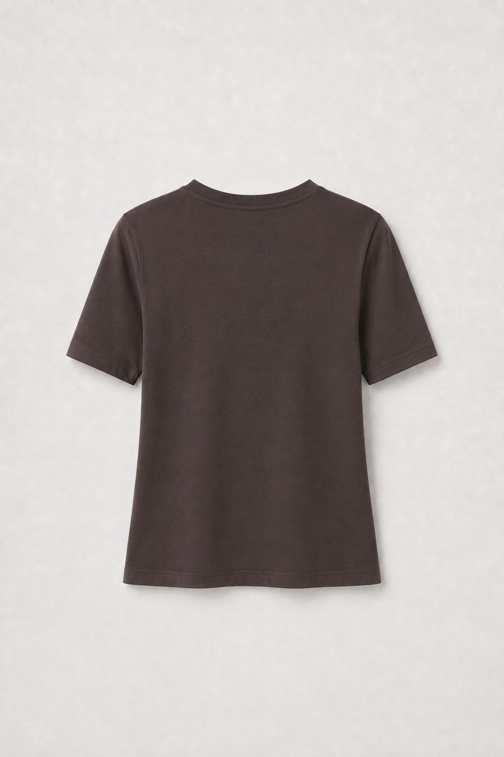 Short Sleeve V Neck T-shirt - Kahve (2)