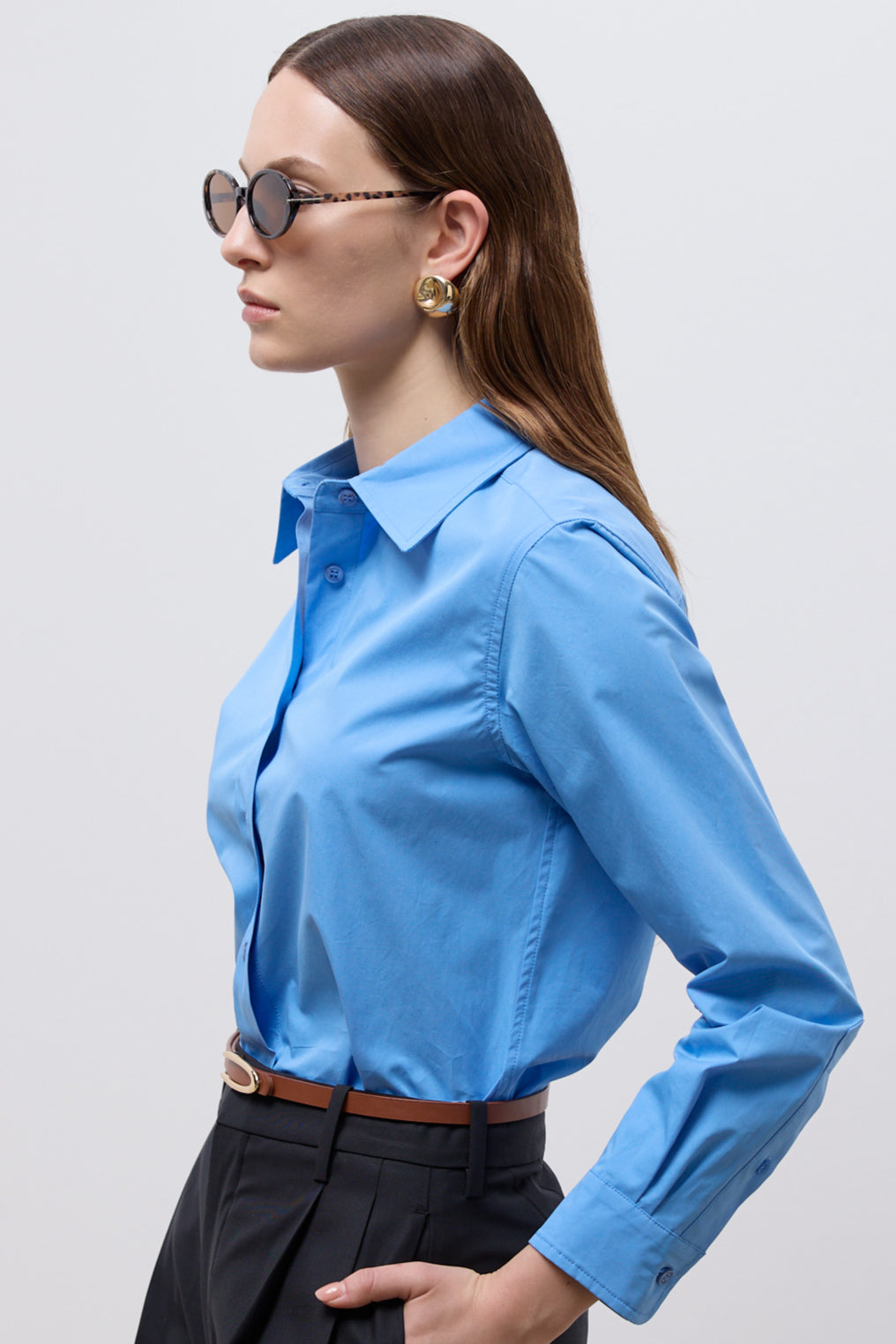 Mira Slim Fit Shirt - Mavi